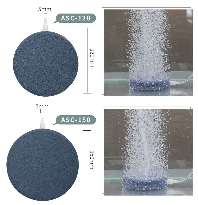 Small Round Ceramic Air Stones Bubble Diffuser Air Stones For Aquarium