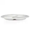 9 inch plate three compartment sugarcane fiber tableware