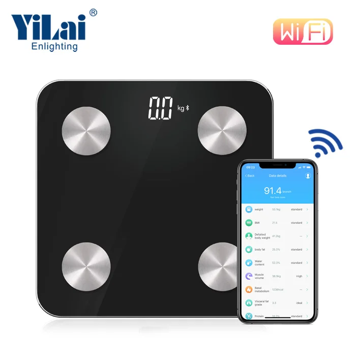 180kg/396lb Digital Smart Bmi Weighing Machine Bia Technology Scale