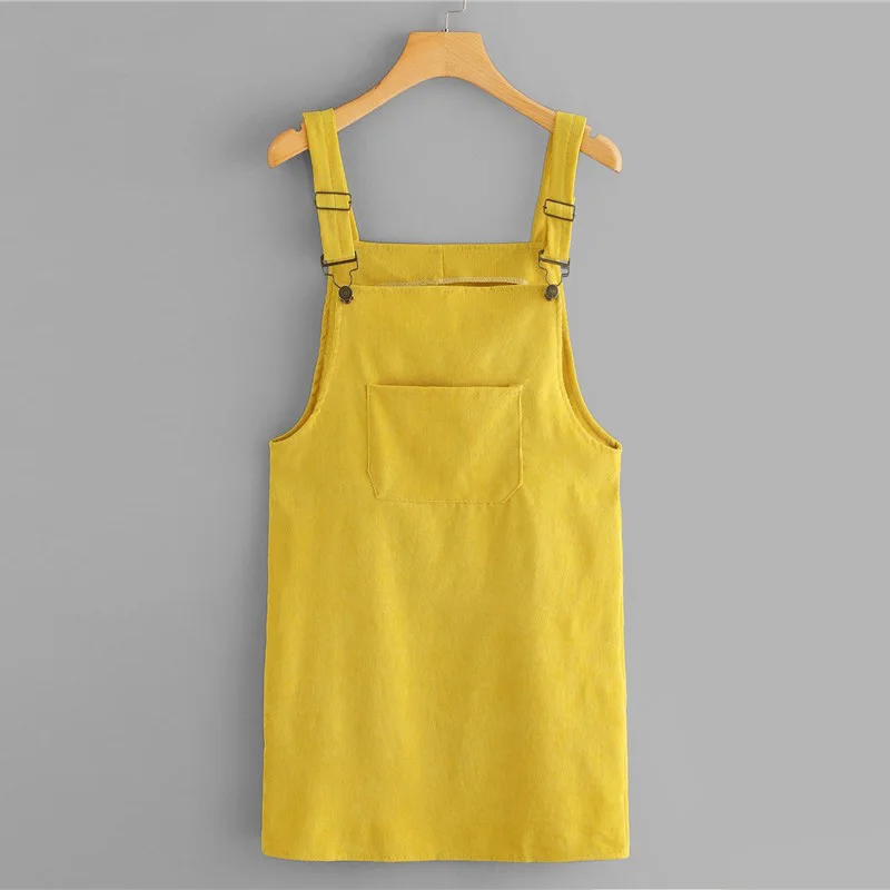 cord dungaree dress