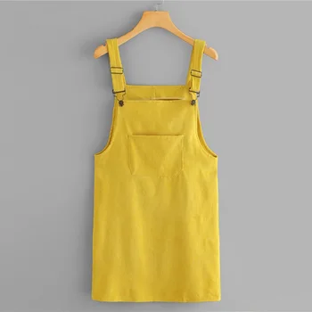 cord dungaree dress