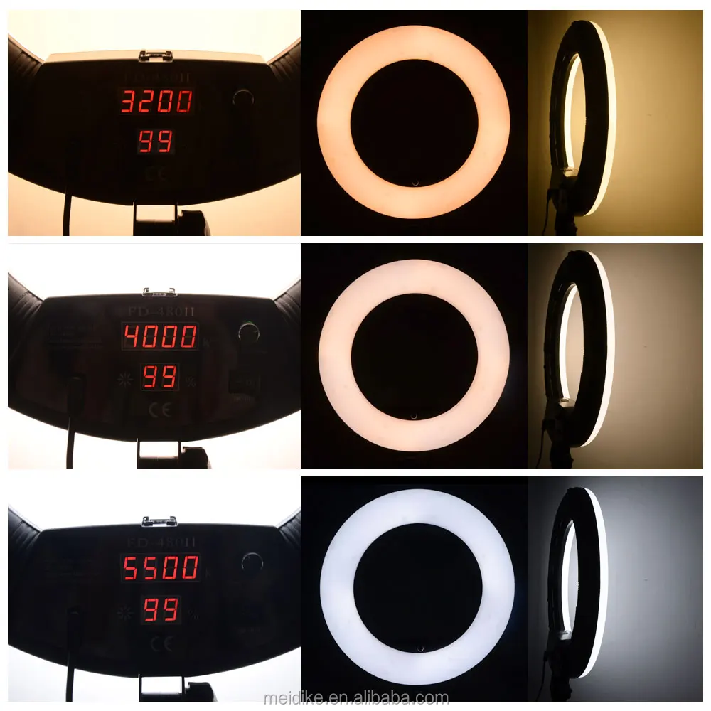 FD-480 digiital screen Photography selfie led ring makeup light 3200 5500K 96w