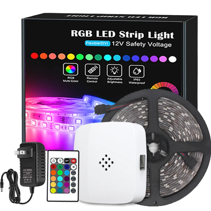 LED RGB smart WiFi adjustable with 24 keys IP65 waterproof smart light strip kit