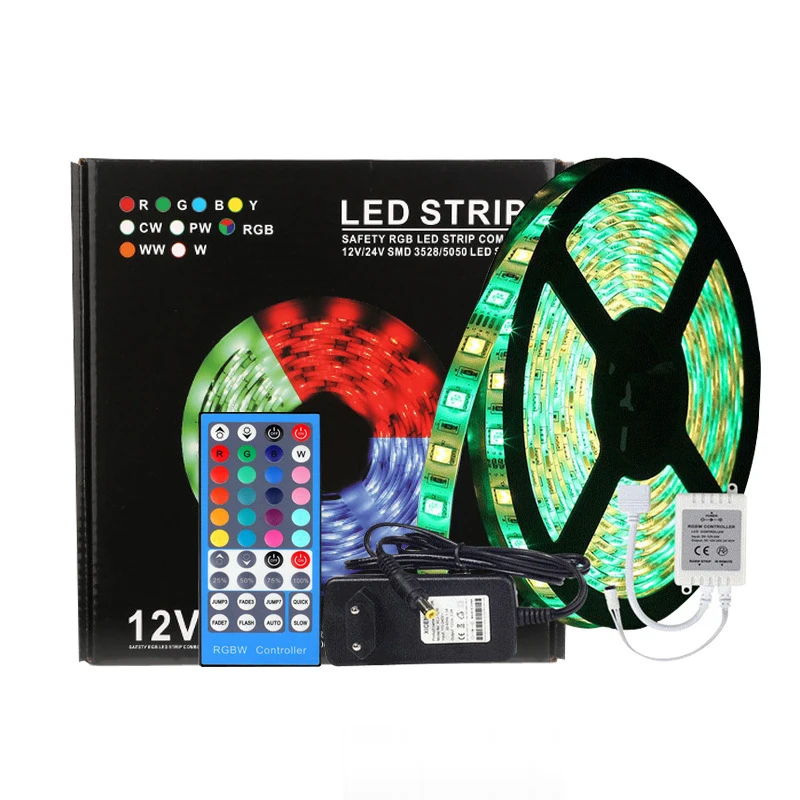 Hot Selling 5M SMD5050 Waterproof 12V RGBW LED Strip Lights with Remote Control