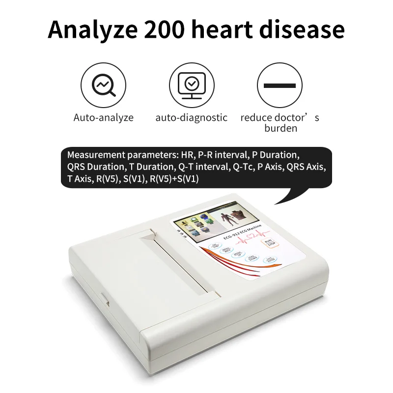 product portable wireless  cheap electrocardiograph ecg workstation eletrocardiograma electrocardiogram machine-63