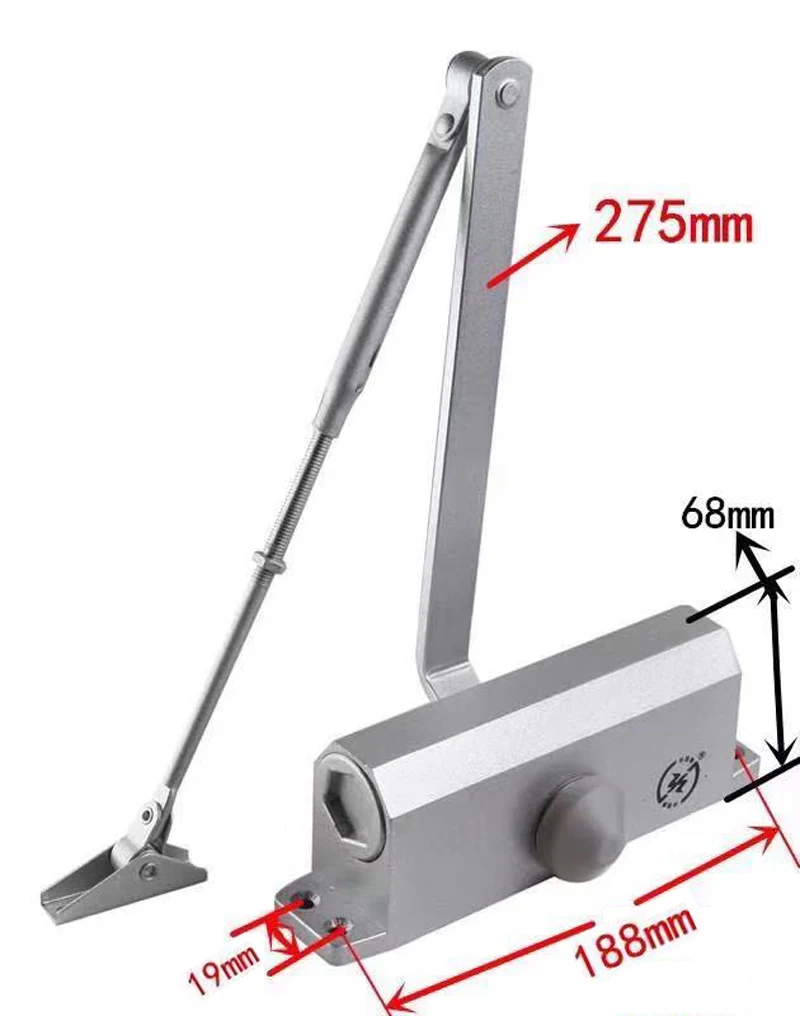 Aluminium Silent Hydraulic Automatic Hidden Door Closer Hardware Floor