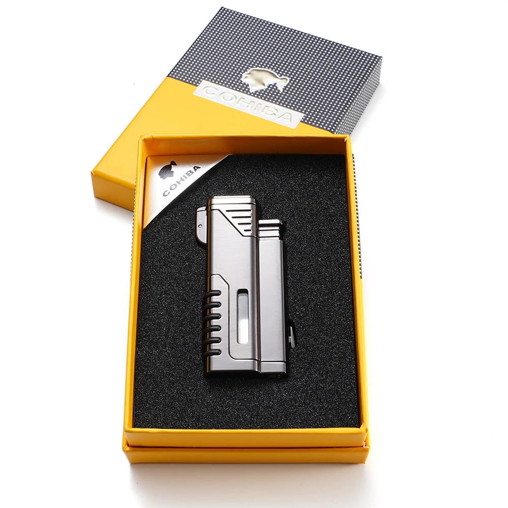 cohiba火炬气体打火机丁烷turb火炬打火机香烟小工具男士