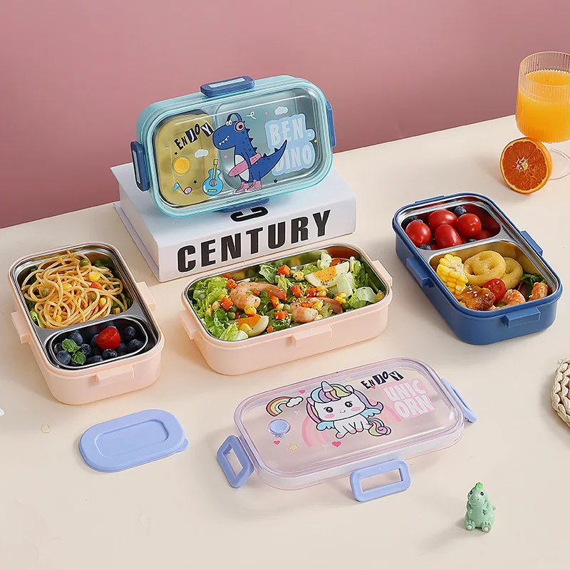 aohea  lunch box stainless steel high value lunch box office workers with children's fruit snack box factory