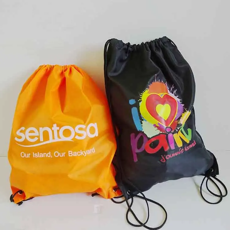 Non Woven 210d Custom Cheap Bags String Pull Bag No Minimum Drawstring