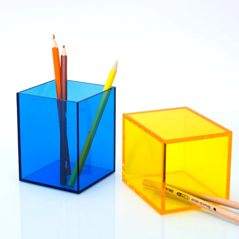 Pen Holder Thick Base Desk Pencil Cup Stationery Storage Box For Office