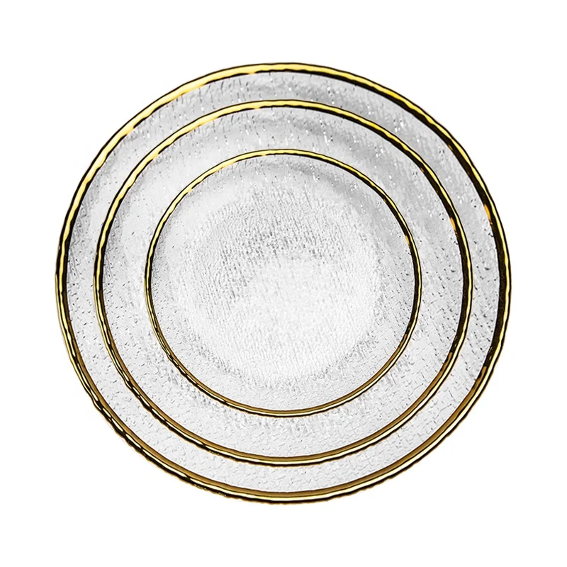 Amazon Charger Plates Clear Glass Dinner Plate And Bowl With Gold Rim