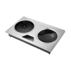 220V 50Hz 4kW Stainless Steel Black Crystal Embedded Induction Cooker