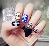 Fashion design lovely umbrella french artificial false nail 24 pcs/set funny false nail tips