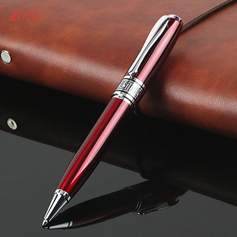 Luxury Heavy Metal Embossing Laser Engraving Logo Metal Brass Promotional Roller Ballpoint Pen
