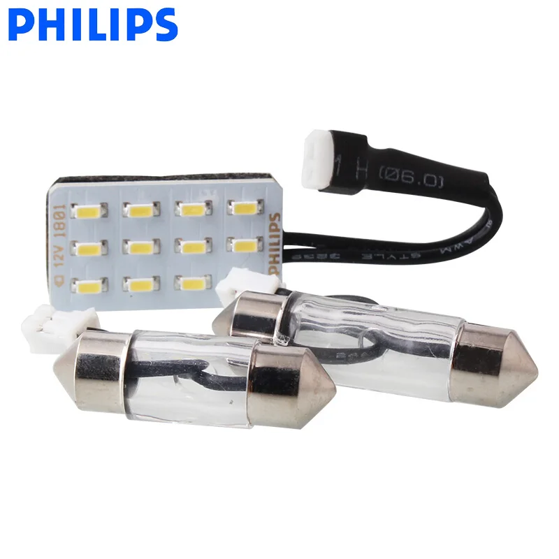 2020 PHILIPS LED  Reading Light 12957 ULW LED Signal Lamp 12V X1 T10 G14 Auto Turn Signal Lamp