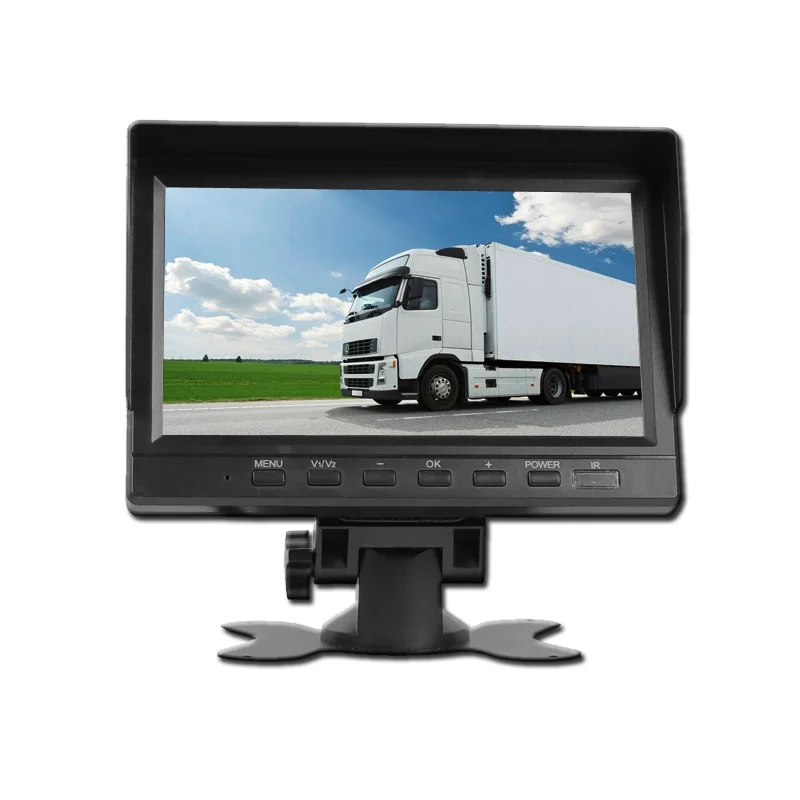 7 Inch Portable Digital AHD Monitor 1080P 1024x600 TFT LCD 2CH 4-Pin TV ...