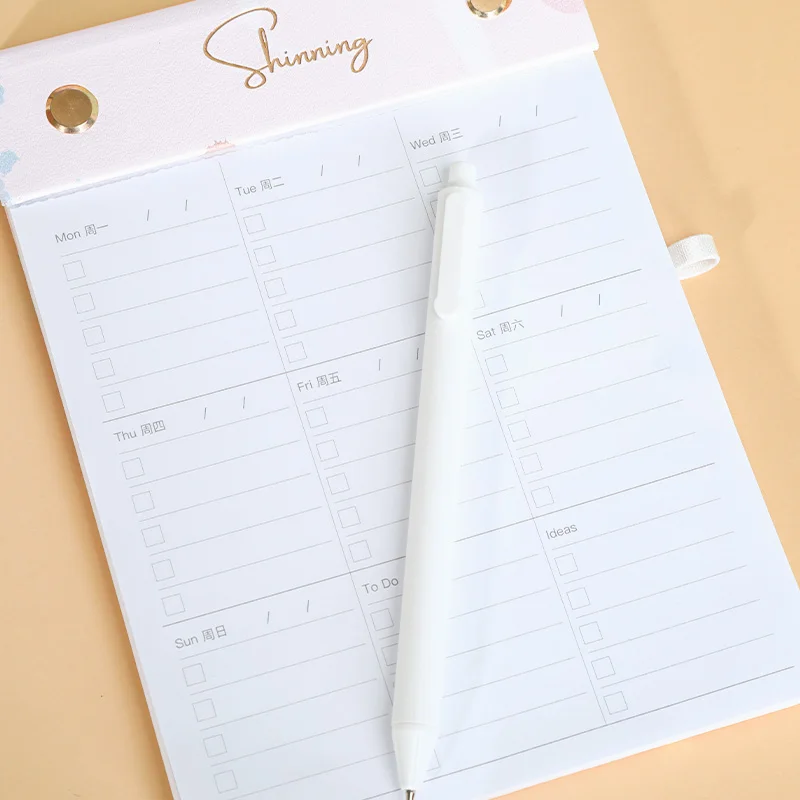 New Design Student Gift Custom Desktop Memo Pad Daily Agenda Recording ...