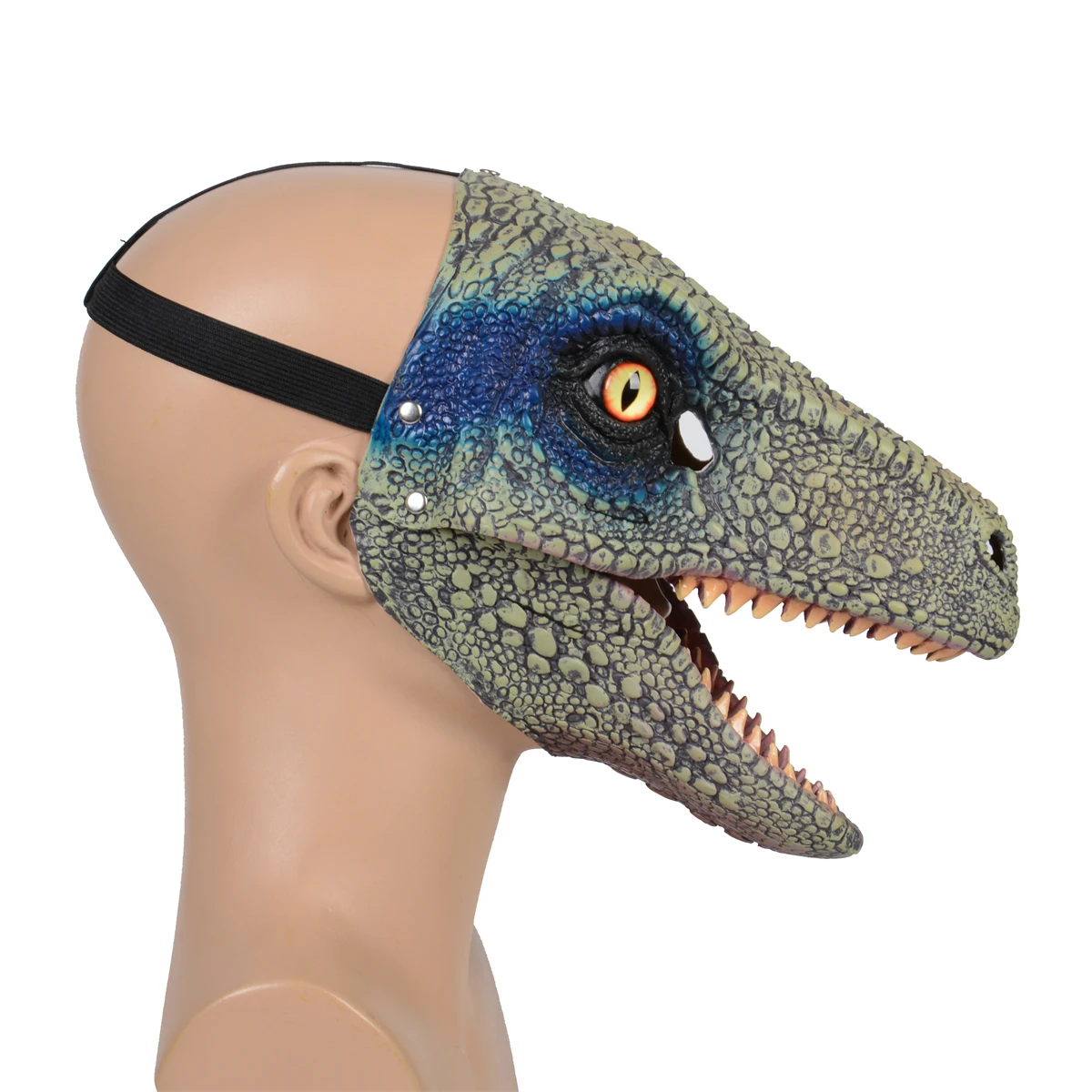 Realistic Kids Dinosaur Mask Halloween Latex Headgear Cosplay Dinosaur ...