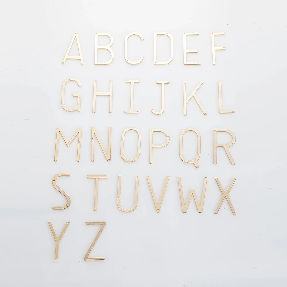 Polished Gold Plated Making Jewelry B - Alphabet Big Initial Letter ...