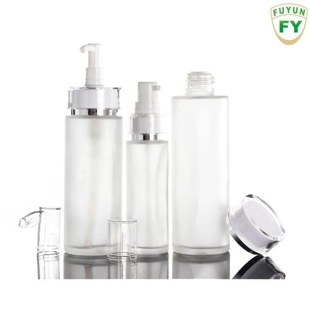 Fuyun Fancy Clear Shampoo Glass Pump Bottle 40ml 100ml 120ml Cosmetic