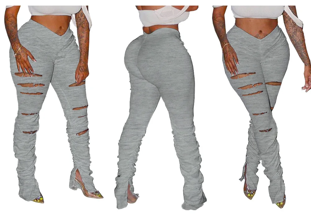 ripped flare pants