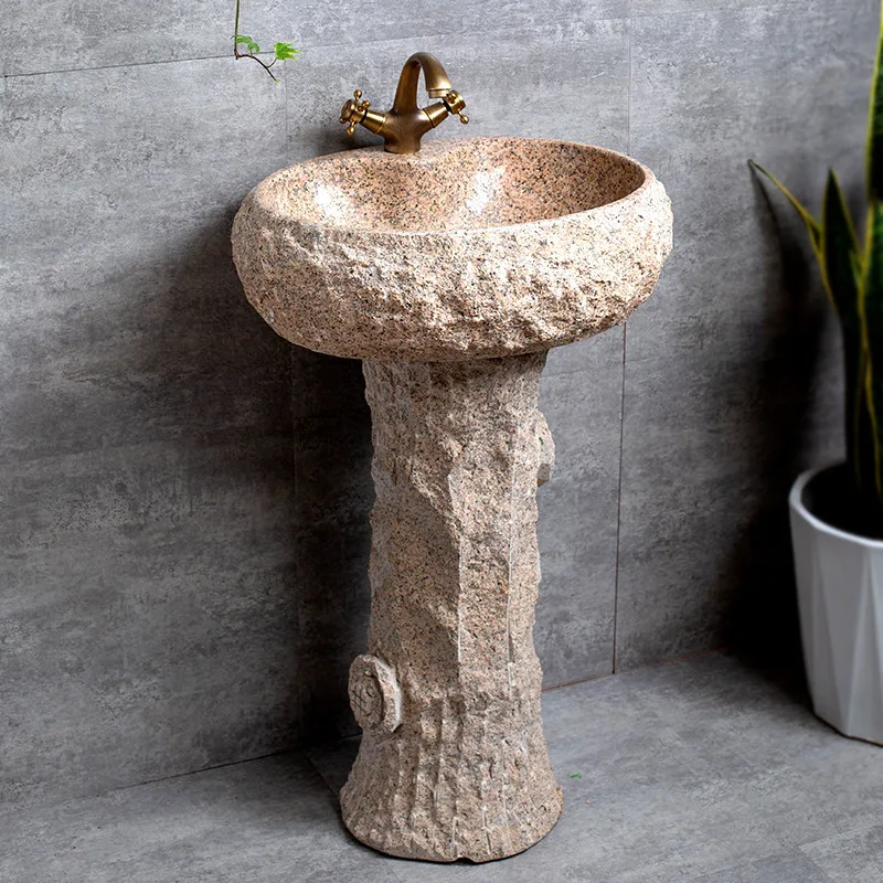 Mid Century Marble Stone Cone Pedestal Sink Contemporary Modern Buy