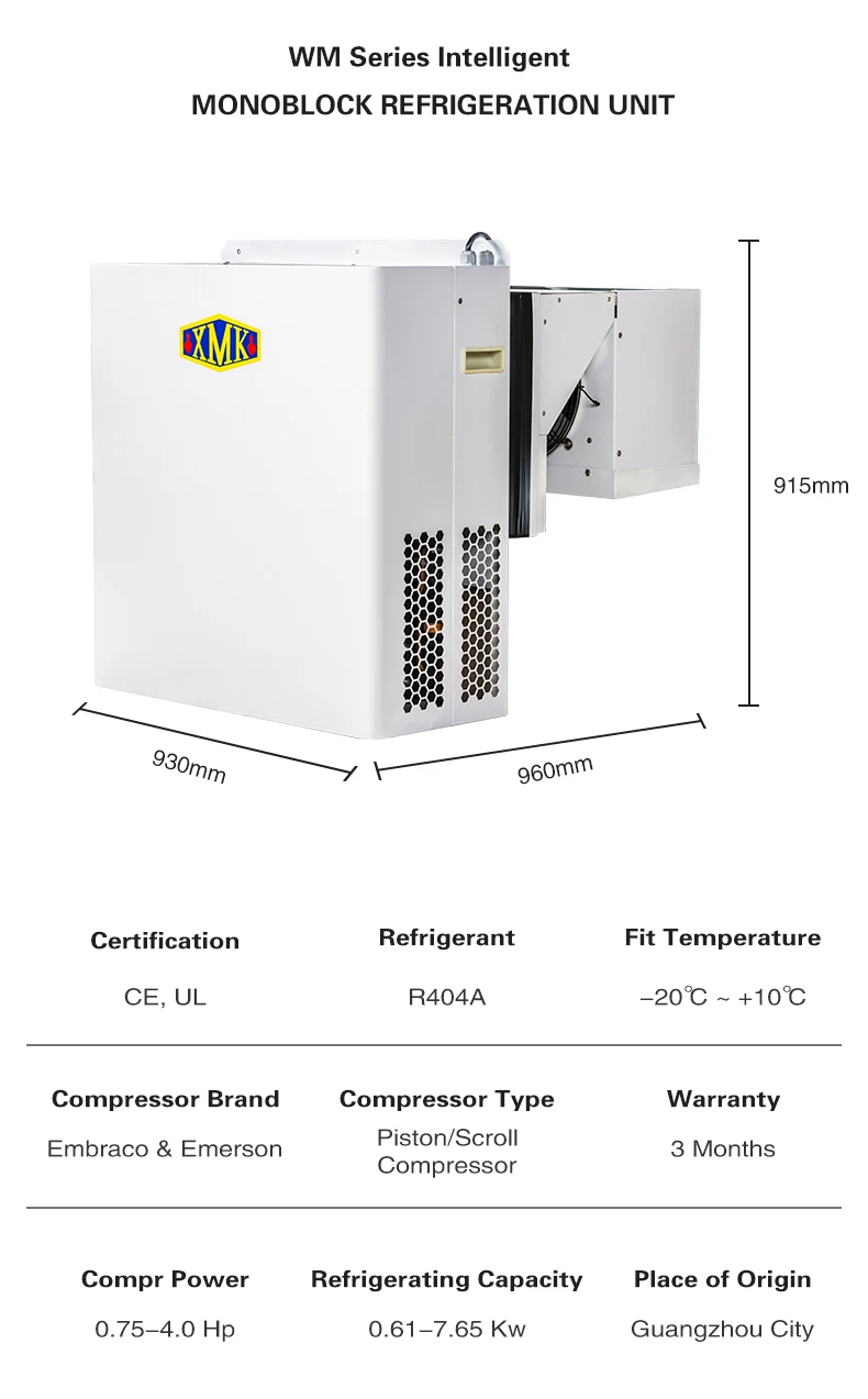 Monoblock Refrigeration Condensing Evaporator, Wall, R404A - detail 6