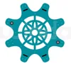 Dia 2m Water park factory custom inflatable round air platform island pontoon podium floating aqua sup yoga dock take to 8 board