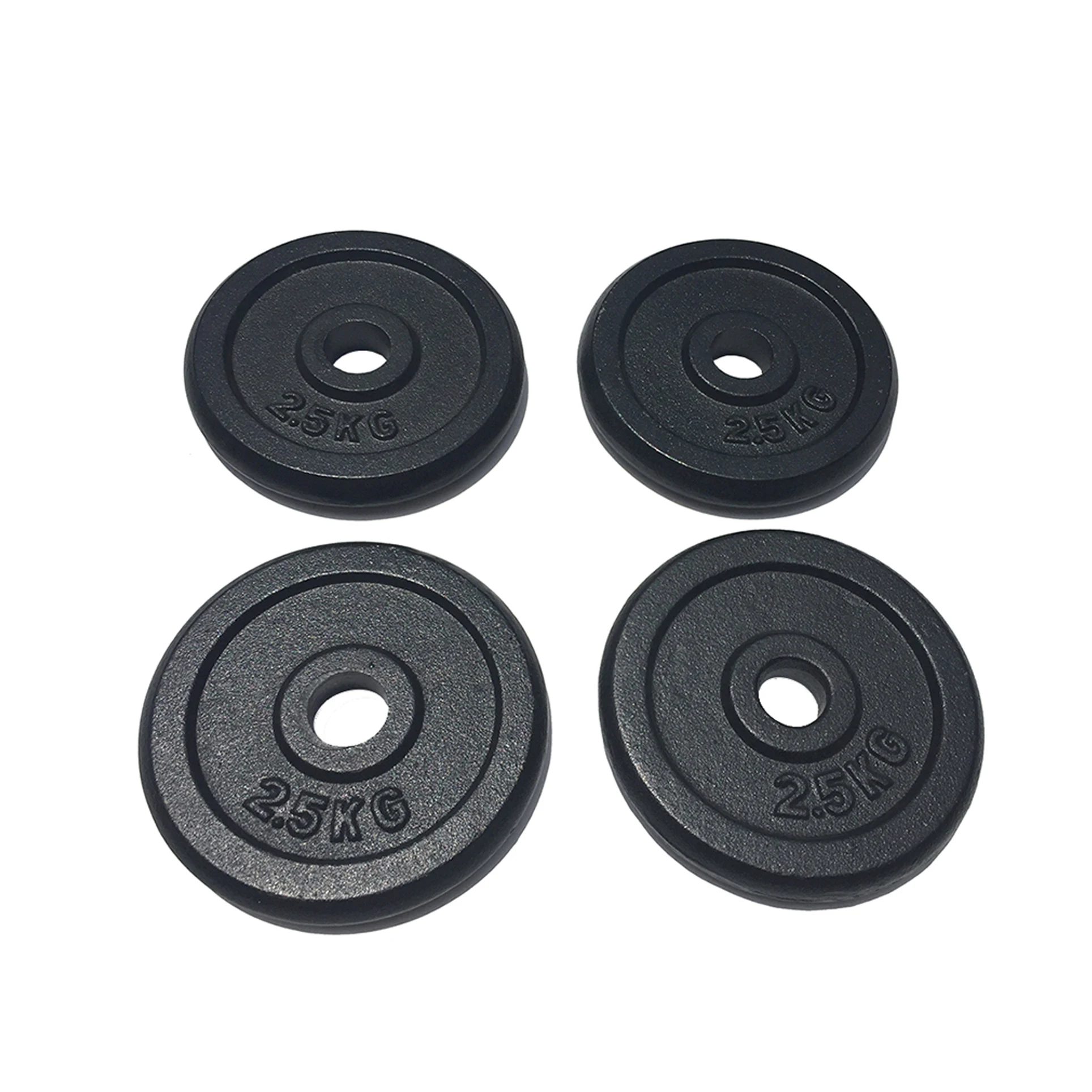 Factory Hot Sell Black Paint Weight Plates Cast Iron Dumbbell Plate