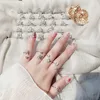 silver cz stone initial name ring A B C personalized pave stone initial english alphabet letter simple minimal dainty ring