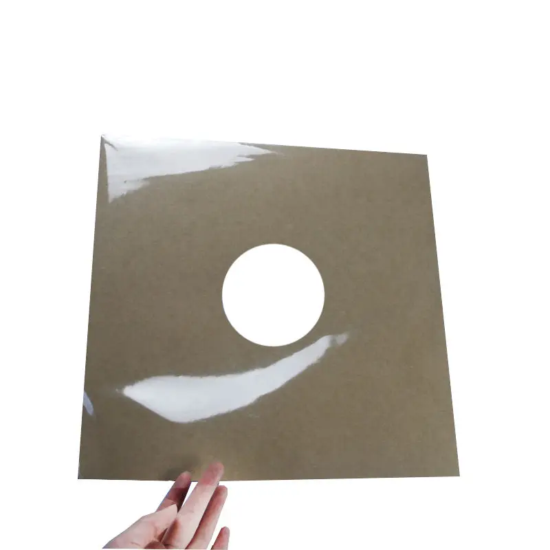 Brown Cardboard Record Sleeves 12 Inch Jacket 350 Gsm Paper For 33 Rpm