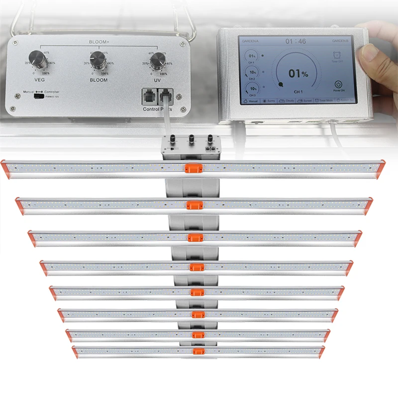 Top Quality Kit Sunplus leg8 bar growlight  Led Grow 2.9 Umol/J Samsung 301b 301h Leg 8 Led Grow light Supplier