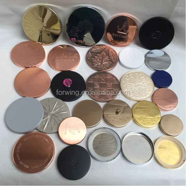 Wholesale Custom Glass Jar Lids 80mm 84mm Shiny Gold Silver Flat Lid