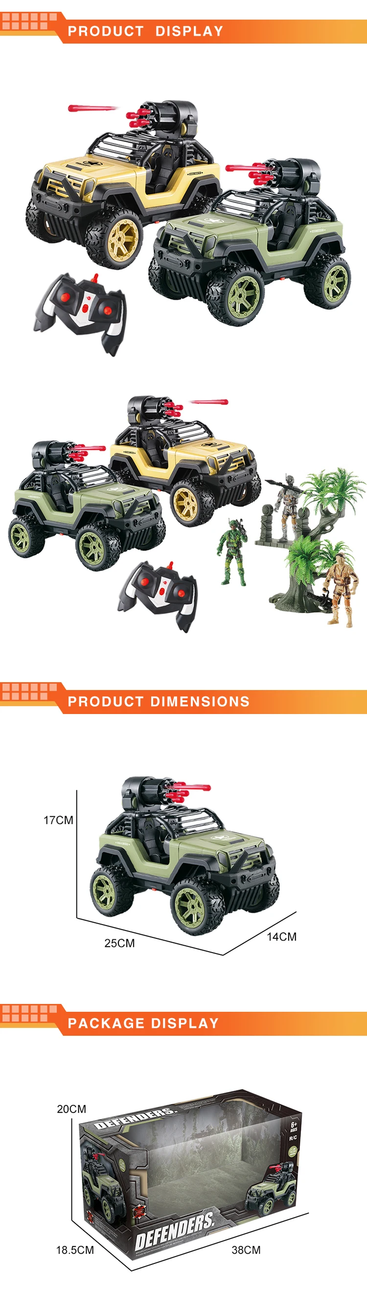 2020 New arrival remote control car can fire bullets military rc truck for kids gift