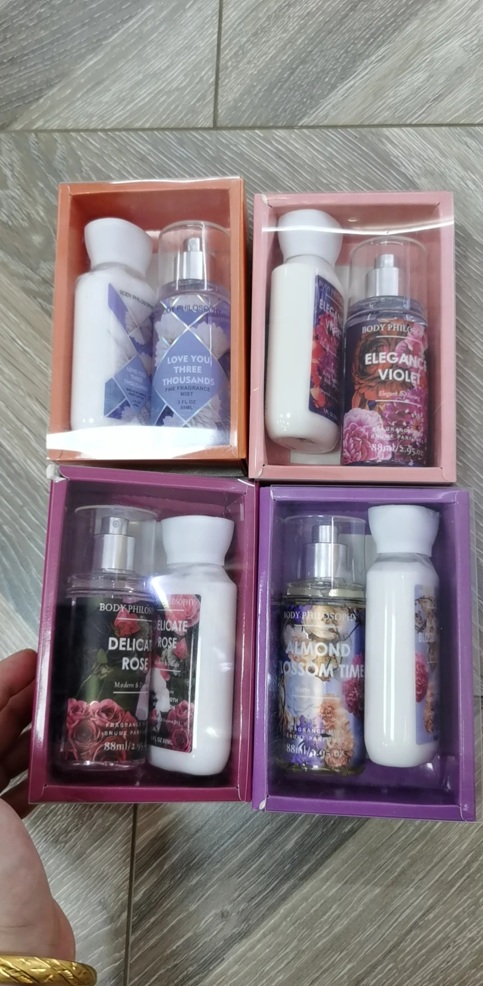 Body Philosophy Fragrance 2pcs Body Lotions Gift Sets Plastic Bottle