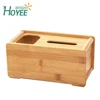 Hot-selling Natural bamboo wood tissue box holder bathroom or kitchen accessories factory BSCI