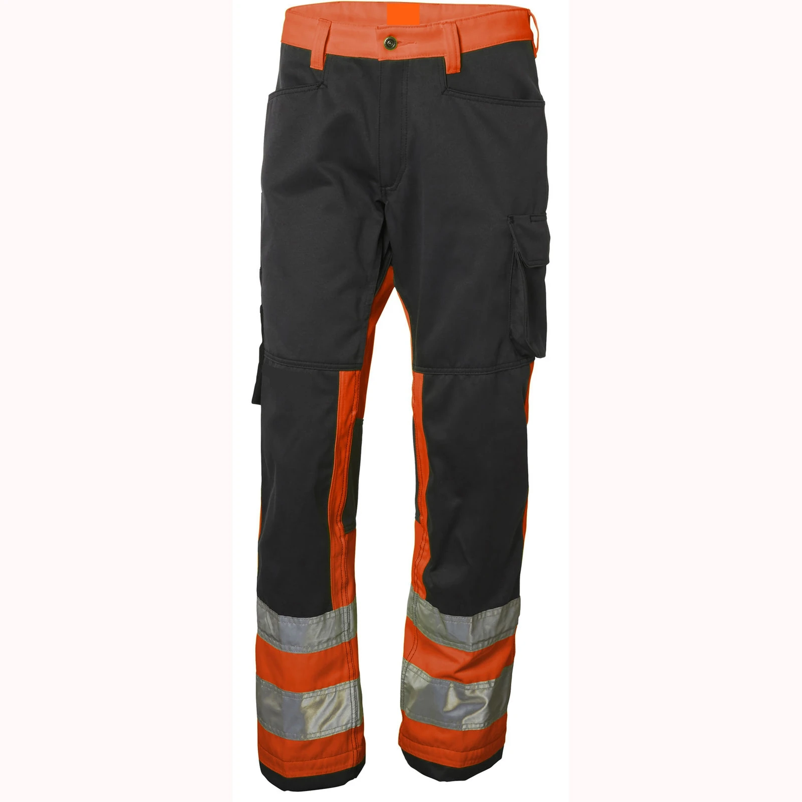 Mens Hi Visibility Yellow Orange Safety Pants Reflective Work Trousers
