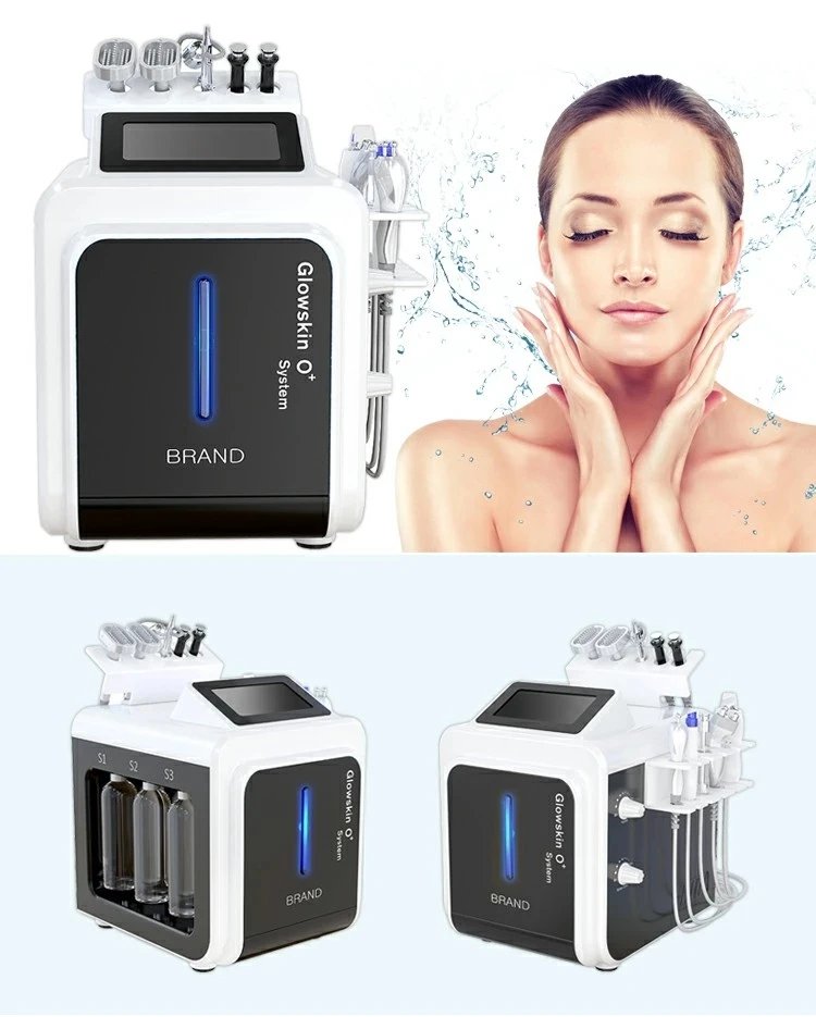 2020 8 in 1 90Kpa vacuum oxygen super bubble portable oxygen facial machine electrical facial massage machine