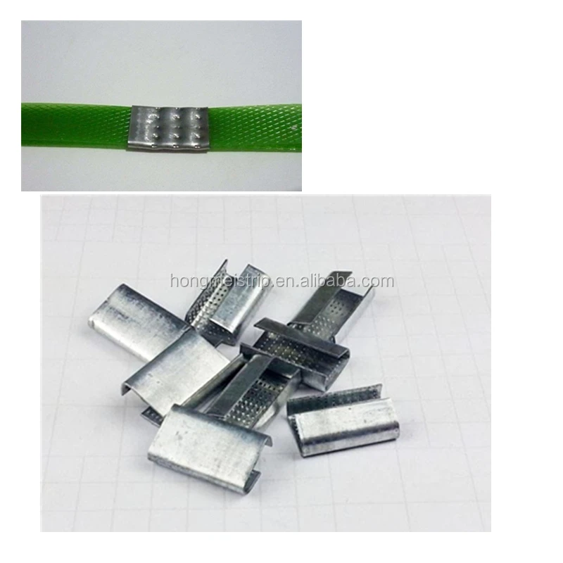 China Galvanized Steel metal Strapping seals 1/2" 5/8" 3/4" Plastic strap clip