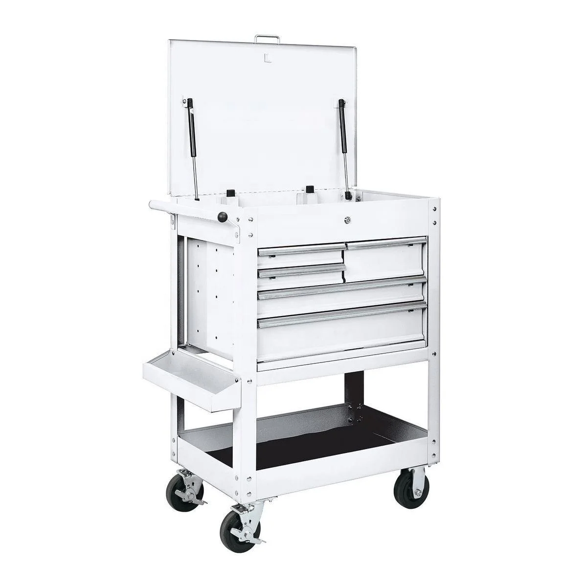 U.s. General 30 In. 5 Drawer White Mechanic's Builtin Toolbox Cart For