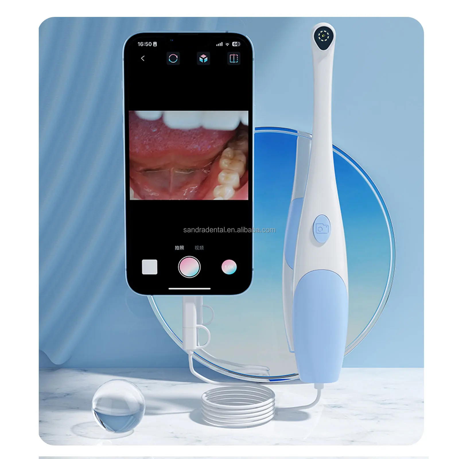 Dental Endoscope Endoscopic Intraoral Loupe Microscope Withcamera With