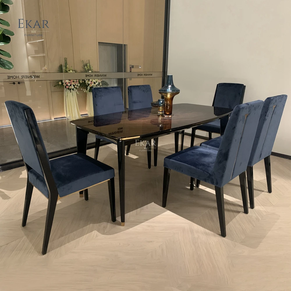 Hot Selling Modern Soft Upholstered Dining Chair with Solid Wood Feet supplier