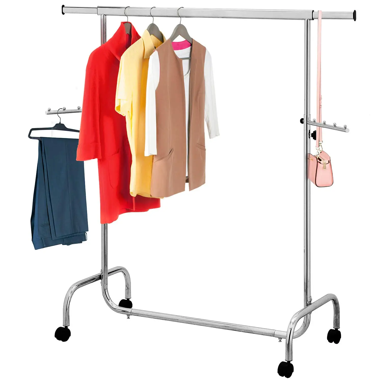 Modern Design Stainless Steel Metal Foldable Garment Clothes Rack With