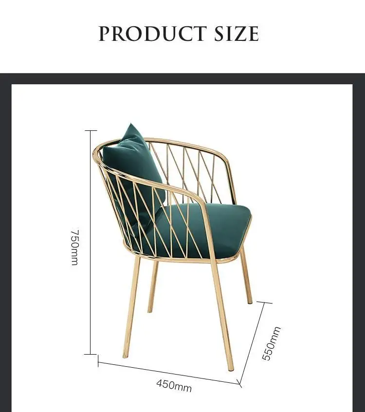 Nordic style furniture charm metal wire dining chair