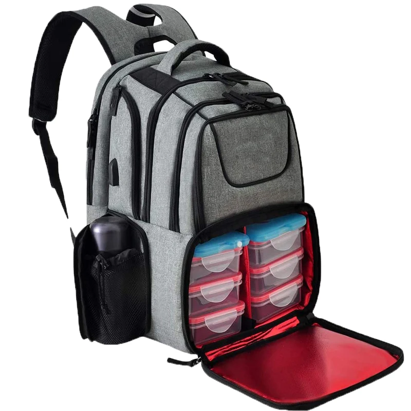 6 Pack Custom Picnic Fitness Gym Food Meals Prep Bag With 35 Food