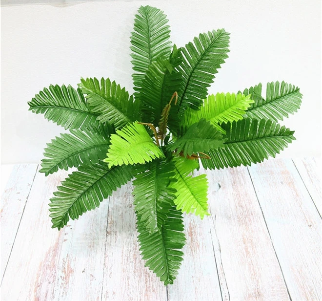 Hot Sale Artificial Plastic Plant Palm Leaves For Outdoor Decoration