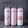 Saudi Arabia Best sell travel cartoon animal shapes wide mouth 330ml vacuum insulated stainless steel water bottle for children