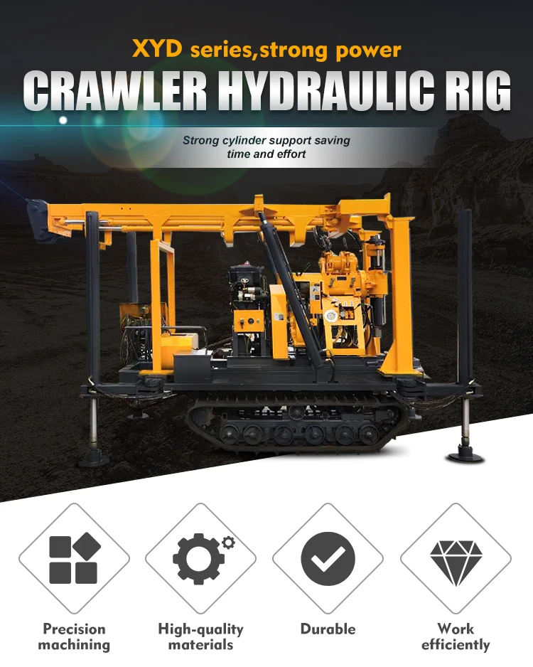 Spt Diamond Core Drill Rig Machine 130m Hydraulic Water Well Drilling