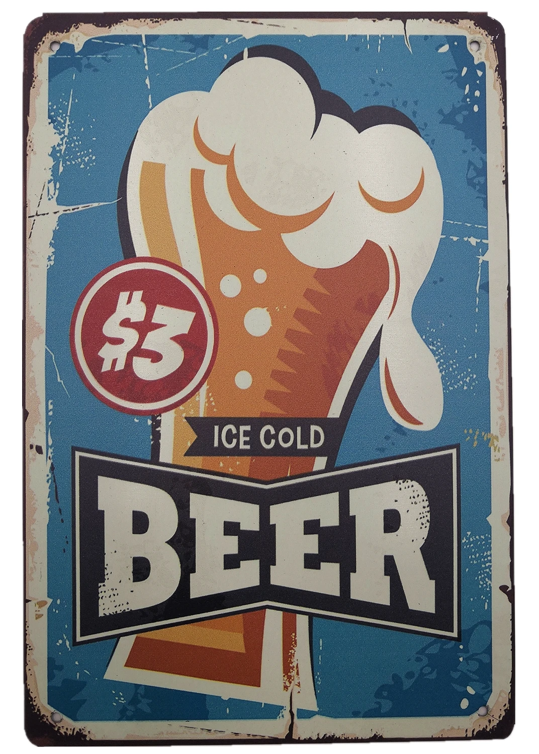 Wholesale Home Decor Custom Embossed Metal Sign Tin Sign Buy High