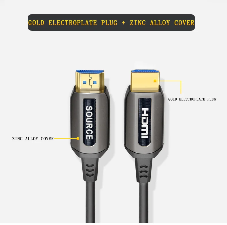 Custom logo High speed 30m Support to 4K/60Hz optical fiber HDMI 2.0 cable